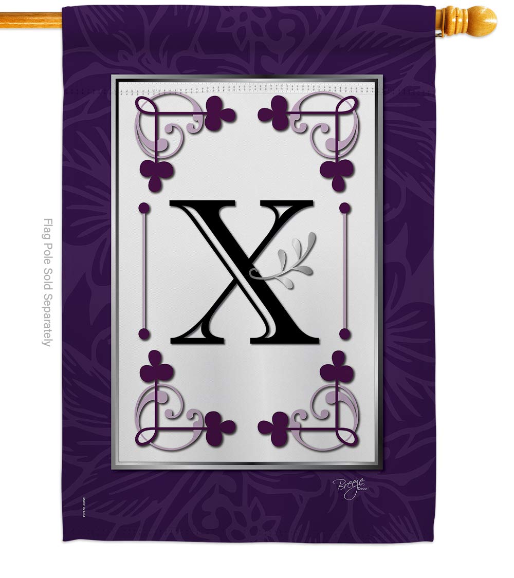 Classic X Initial House Flag - Vintage Monogram Yard Banner for Country Living & Outdoor Decor
