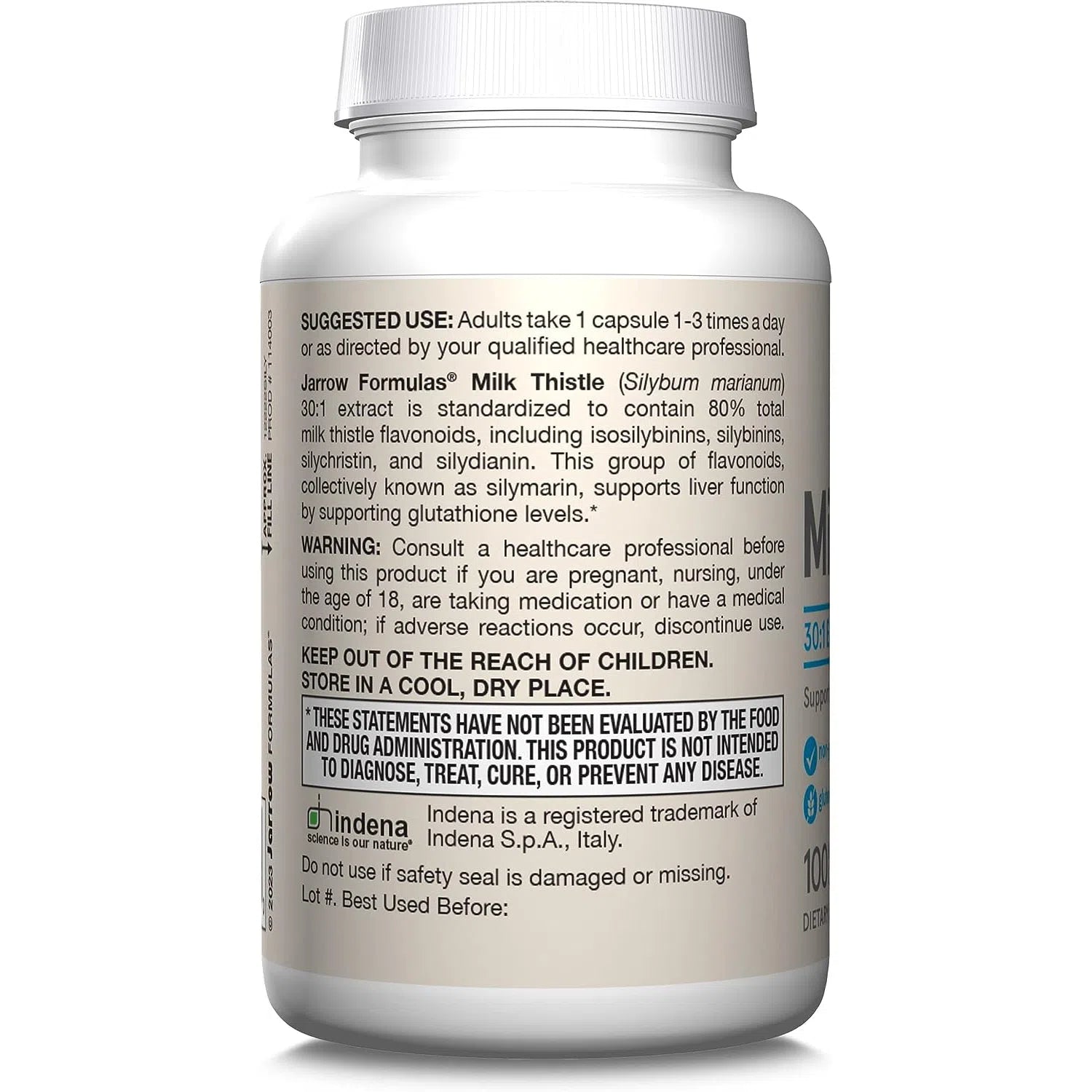Jarrow Formulas Milk Thistle 150mg - Liver Support Supplement for Detox & Liver Health - Supports Natural Cleansing & Digestion - Perfect for Daily Wellness & Post-Alcohol Recovery