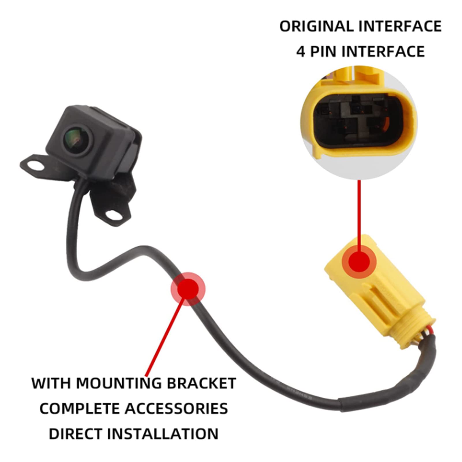2011-2014 Kia Sportage Waterproof Backup Camera | HD Rear View Reversing Parking Assist System (95750-3W110) | Perfect for Night Driving & Tight Parking Spaces