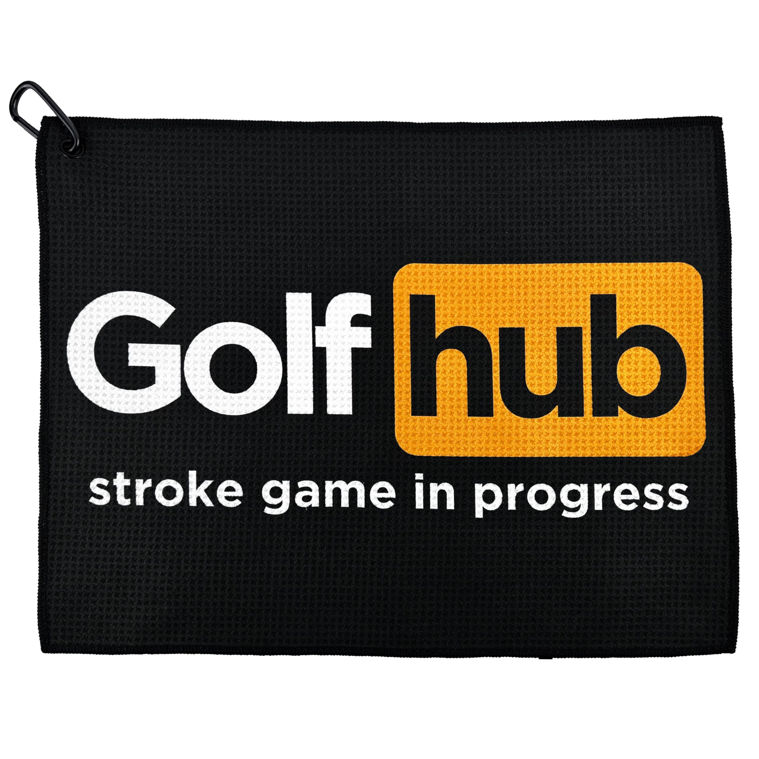 Golfhub Premium Golf Towel for Men - Absorbent Microfiber Golf Accessories - Funny Printed Golf Gift - Perfect for Course, Range & Clubhouse Use