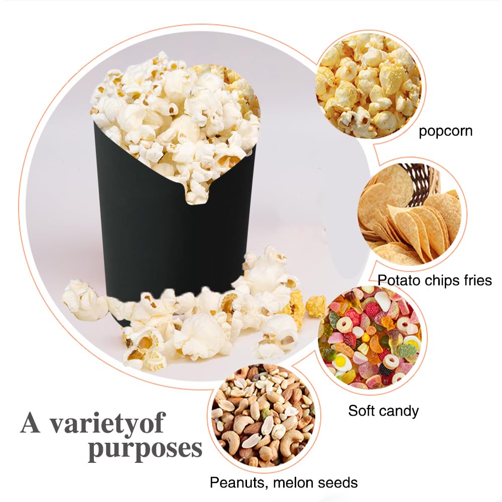 Original Microwave Popcorn Popper - Reusable Silicone Popcorn Maker with Collapsible BPA-Free Bowl | No Oil Needed | Perfect for Movie Nights, Parties & Healthy Snacking (Black, 1-Pack)