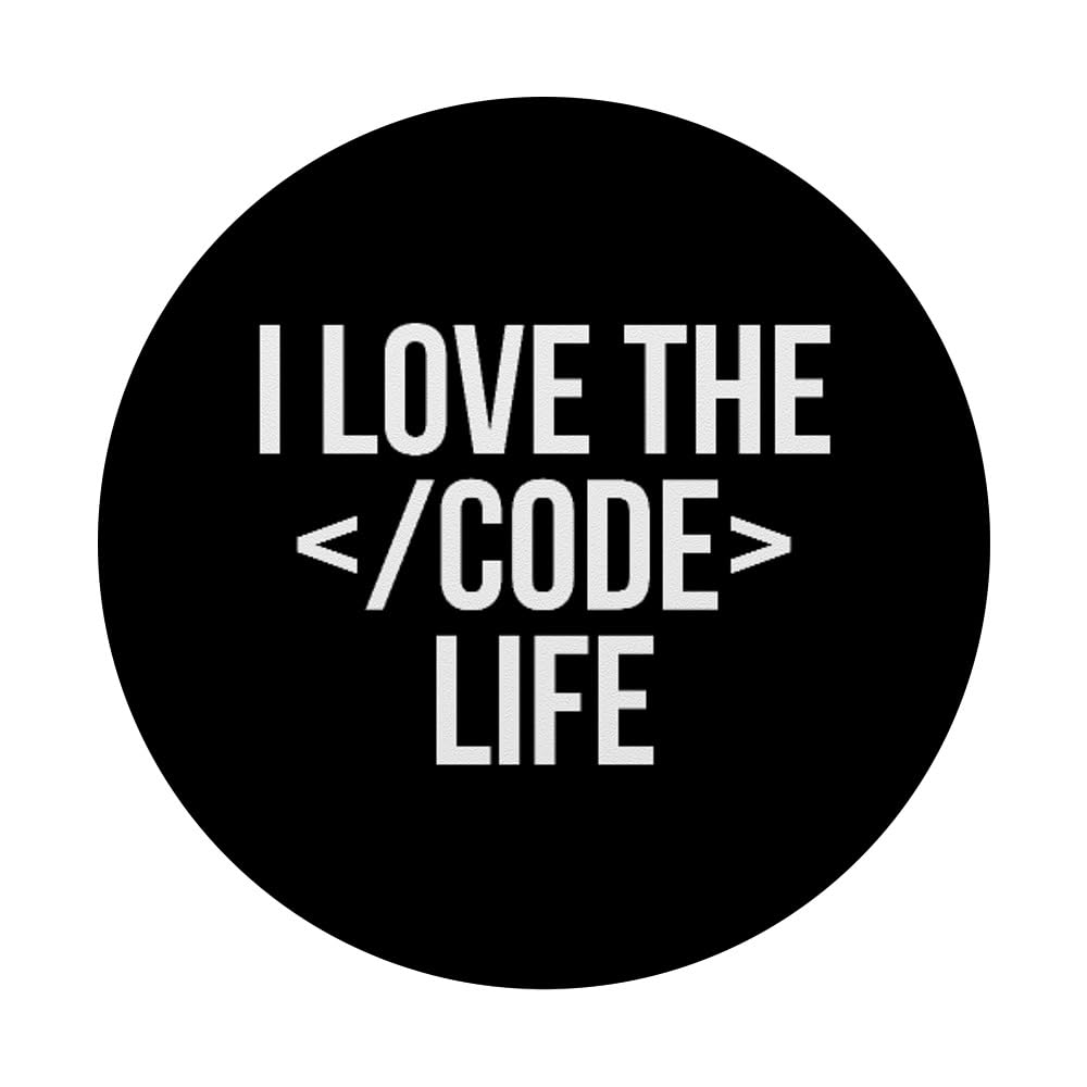 Funny Coding Coder Computer Programmer PopSockets Standard PopGrip - Perfect for Tech Enthusiasts, Office Desks, and Laptop Accessories