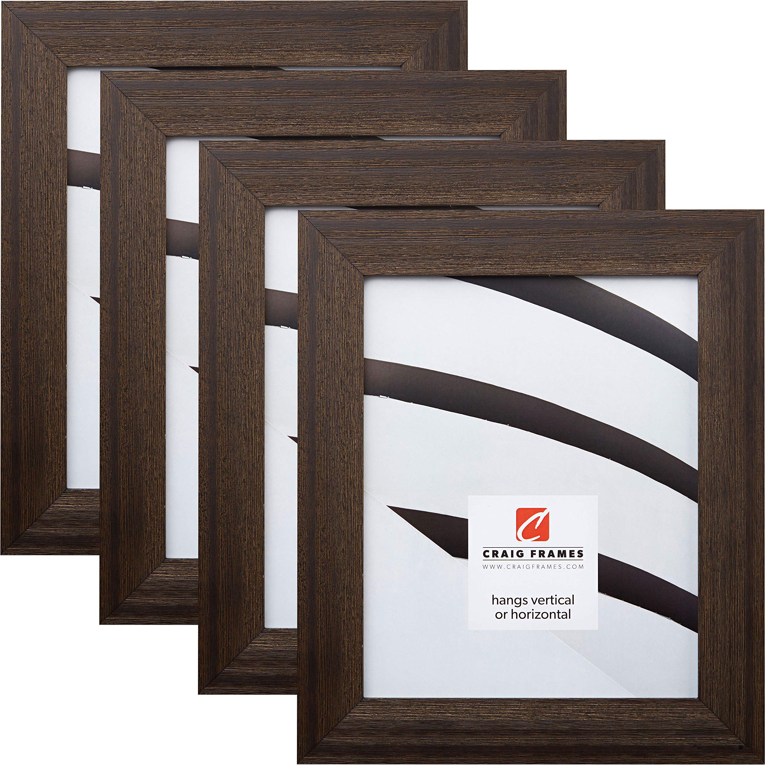 Craig Frames 15DRIFTWOODBK 18 x 24 Inch Black Picture Frame Set of 4 - Perfect for Home Decor, Office Wall Art, and Photo Displays