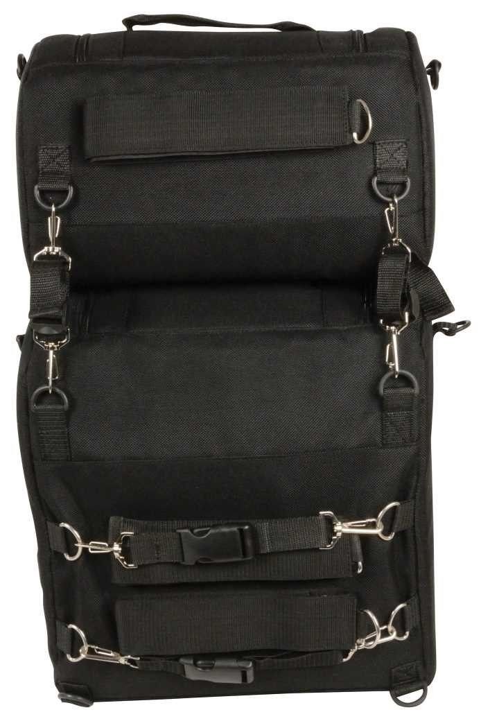 2-Piece Motorcycle Sissy Bar Bag Set - Waterproof Nylon Travel Luggage for Harley, Cruiser & Touring Bikes - Perfect for Road Trips & Daily Commutes
