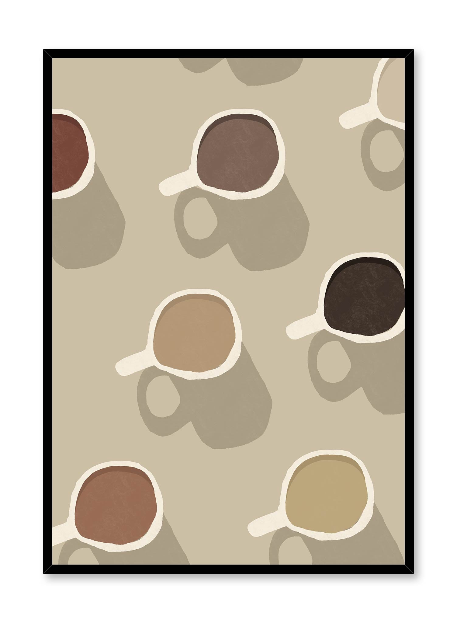 Funny Coffee Lover Poster - Grab a Cup & Relax Wall Art for Home, Office & Cafe Decor - Perfect for Coffee Enthusiasts & Baristas