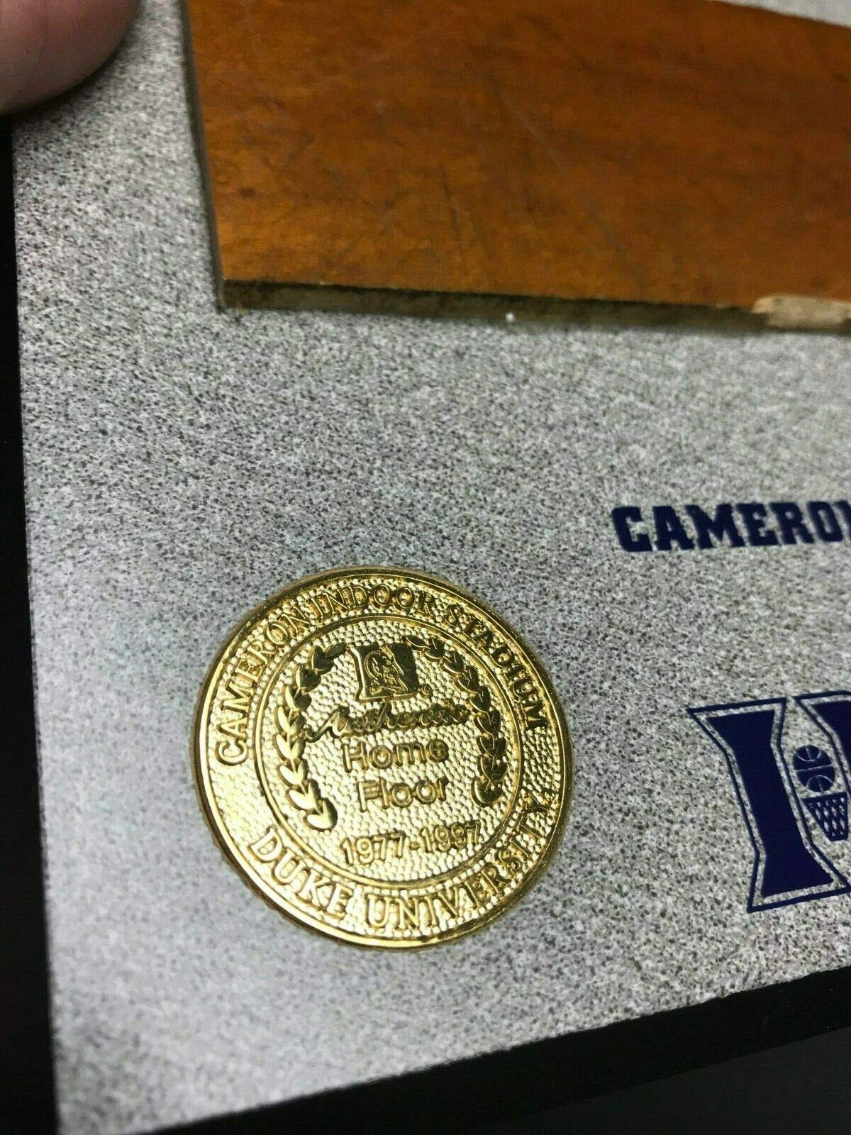 Authentic Duke Blue Devils Cameron Indoor Stadium Plaque with Real Court Floor - Perfect for Home, Office & Sports Memorabilia Collection