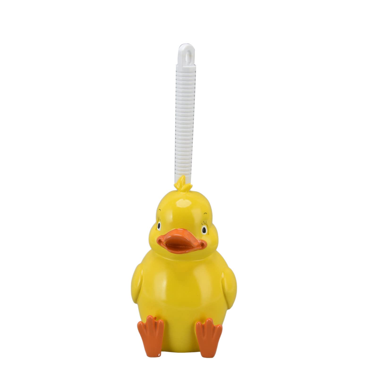 **Yellow Duck Silicone Toilet Brush with Holder - Flexible Wall Mounted Bathroom Cleaning Tool for Deep Cleaning Corners & Crevices - Ideal for Small Bathrooms, RVs & Tight Spaces**
