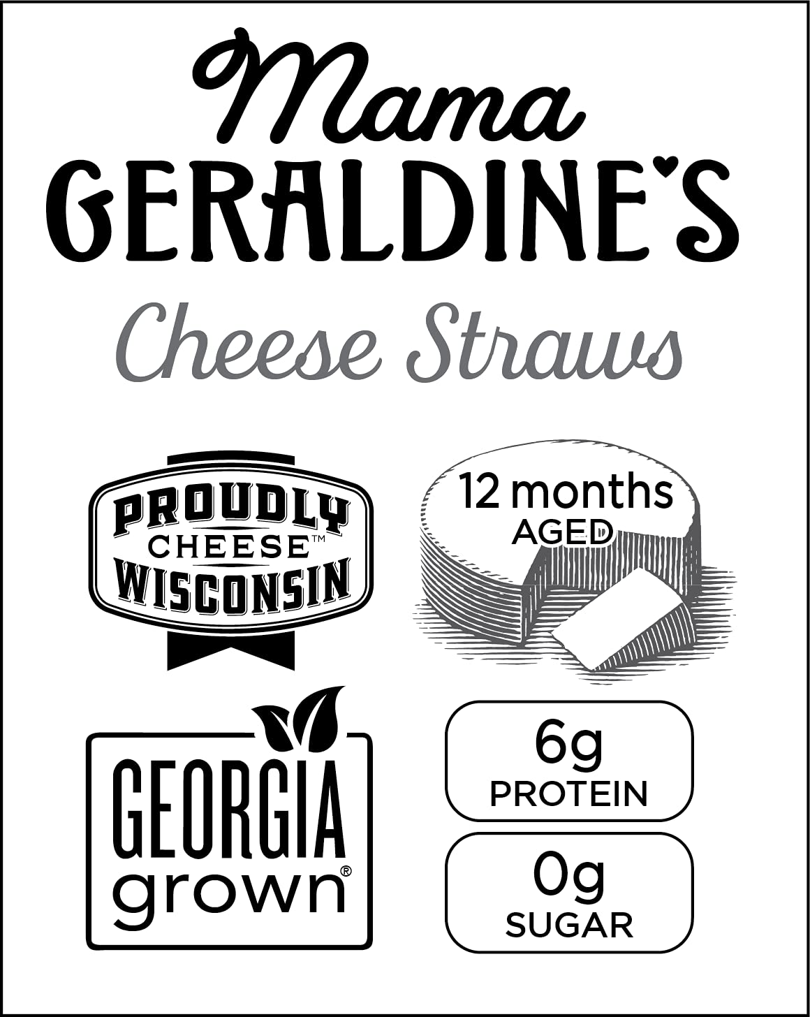 Mama Geraldine's Chipotle Cheese Straws - 4.5 oz Box (6 Pack) - Spicy & Savory Baked Cheese Snacks for Parties, Game Nights & Office Snacking - Gluten-Free Crunchy Cheese Sticks