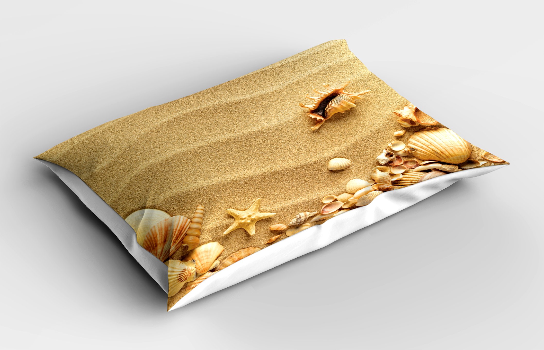 Ambesonne Seashells Pillow Sham - Queen Size 30