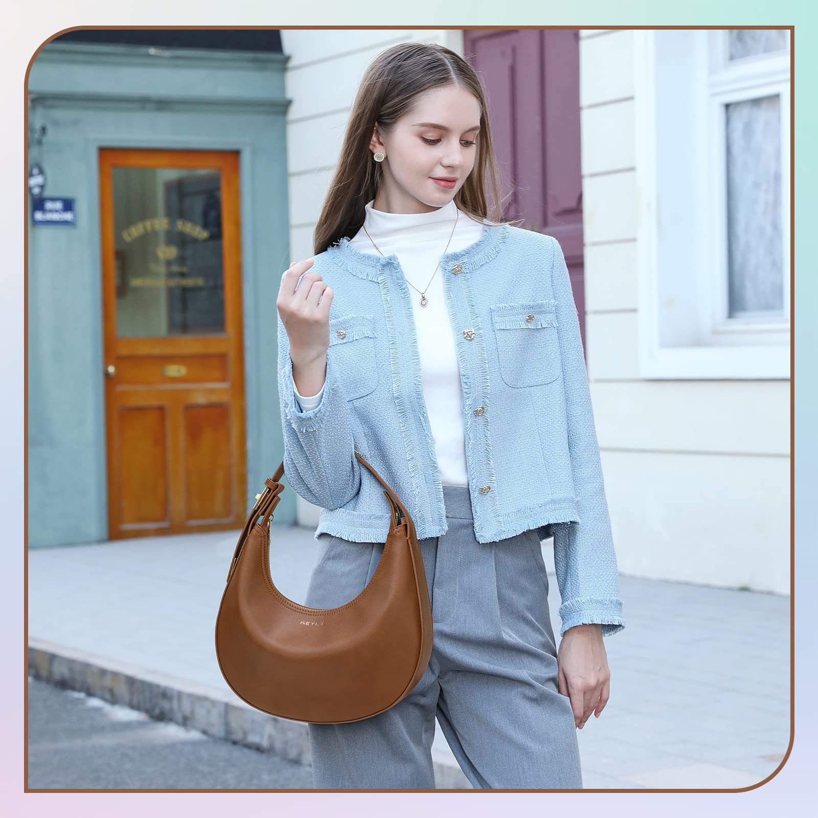 Keyli Women's Stylish Shoulder Bag - 3-Way Adjustable Strap Hobo Handbag with Zip Closure for Casual Outings, Work & Travel | Perfect for Everyday Use, Office & Weekend Getaways