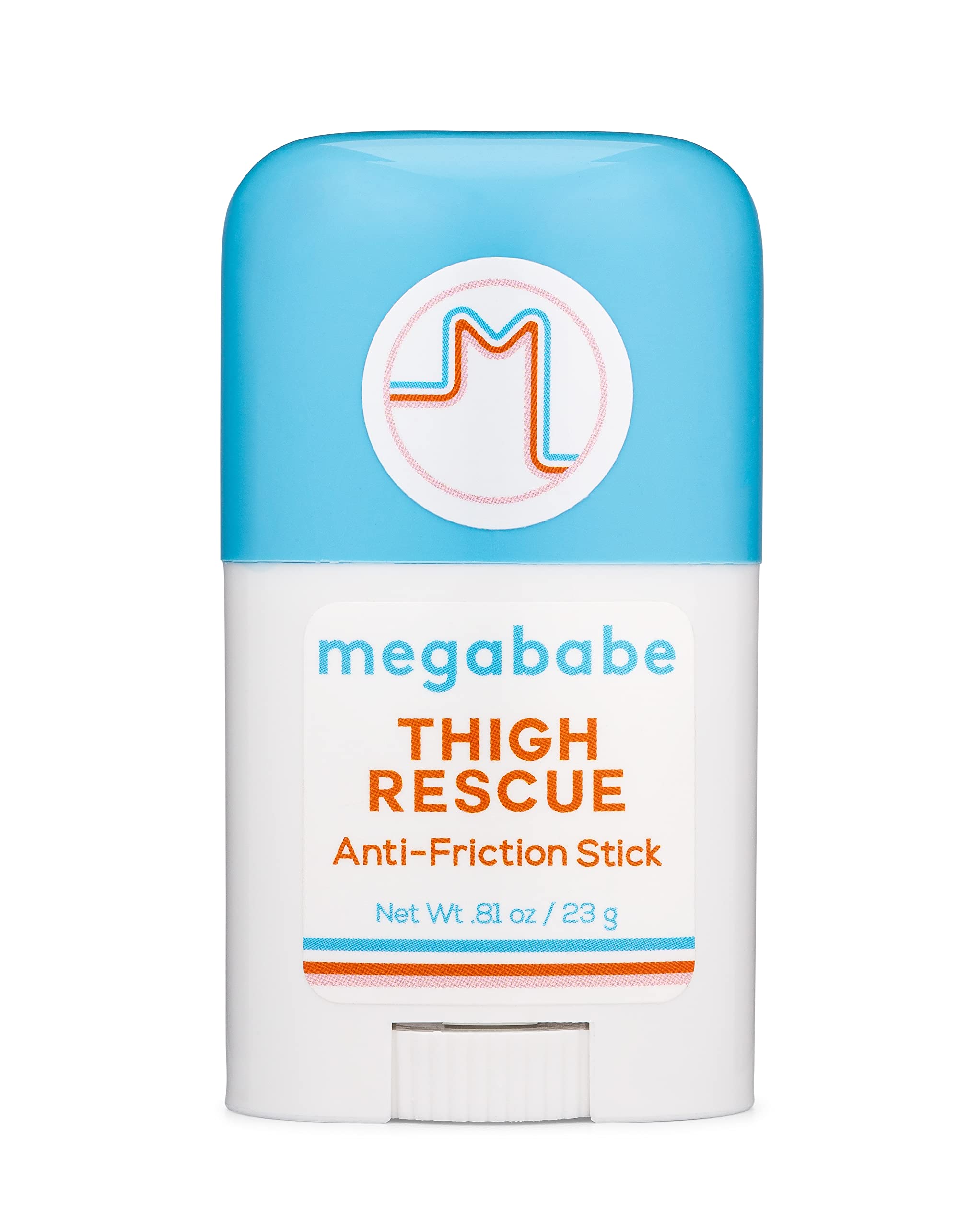 Megababe Thigh Rescue Anti-Chafe Stick Travel Size - Prevent Chafing & Irritation for Thighs, Underarms & Skin Folds | Perfect for Travel, Workouts & Daily Comfort