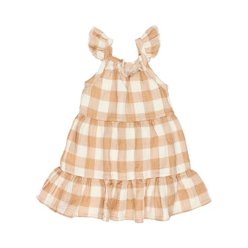 Buho Women's Gingham Print Dress - Flowy Summer Dress for Casual Outings, Picnics & Beach Vacations