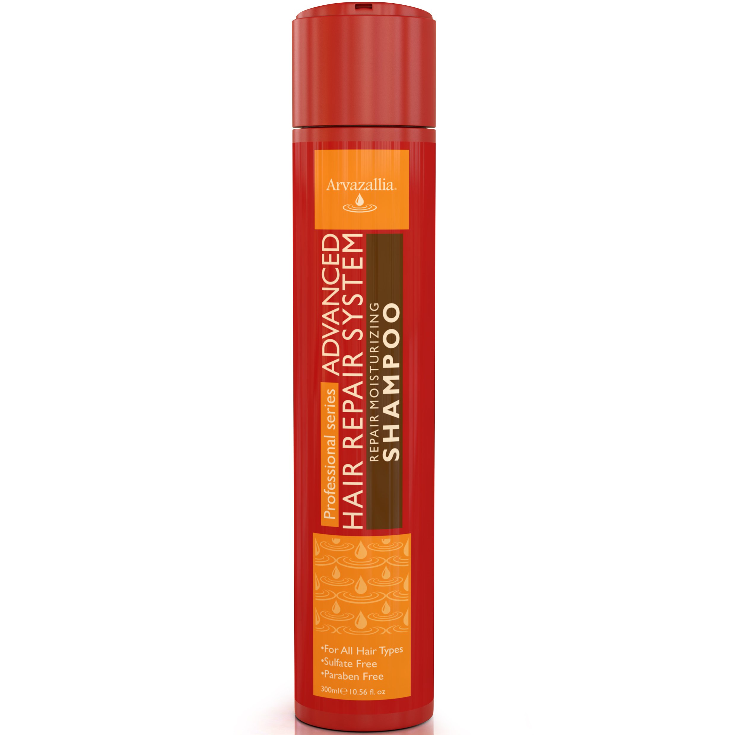Arvazallia Advanced Hair Repair Moisturizing Sulfate-Free Shampoo with Argan Oil & Macadamia Oil - Best for Dry, Damaged Hair - Deep Hydration & Nourishment for Salon-Quality Results at Home | Perfect for Color-Treated, Chemically Processed or Frizzy Hair Care Routine