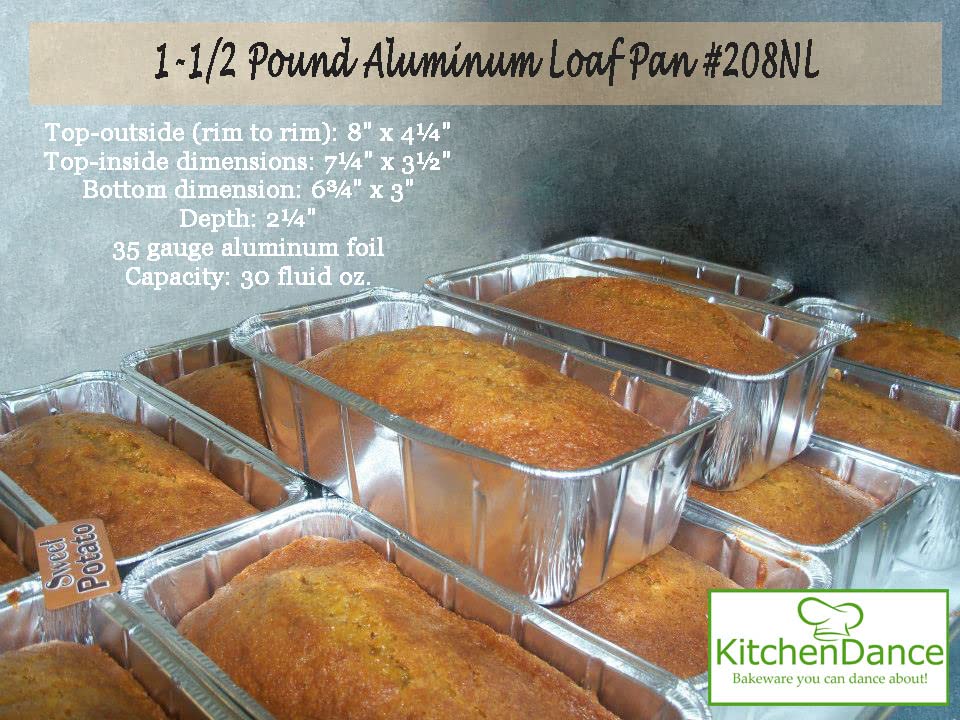 KitchenDance Disposable Aluminum Loaf Pan with Plastic Lid - 1.5 lb Foil Baking Pans for Bread, Cake, Meatloaf - Heavy Duty Aluminum Foil Containers for Home Baking, Meal Prep & Food Storage (500 Pack with Lids) - Perfect for Holiday Cooking, Potlucks & Leftovers