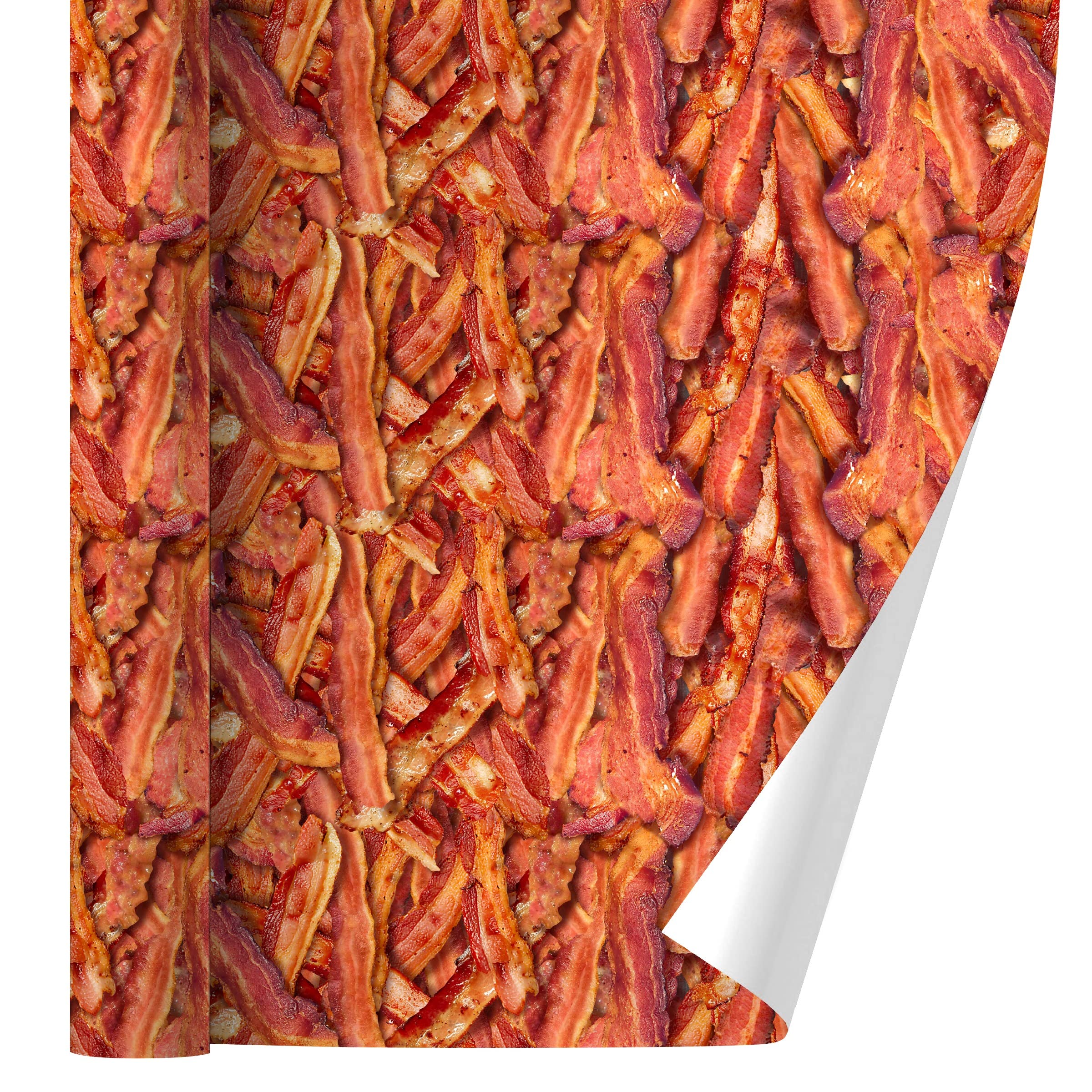 Bacon-Themed Gift Wrap Paper Rolls - Fun & Unique Wrapping Paper for Birthday, Christmas, Party Gifts - GRAPHICS & MORE Premium Quality Bacon Galore Design