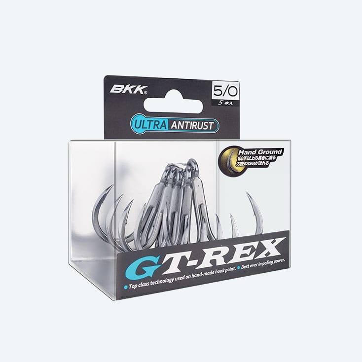 BKK GT REX Replacement Treble Fishing Hooks - High Carbon Steel Sharp Hooks for Bass, Trout, Pike Fishing Lures - Perfect for Freshwater and Saltwater Angling