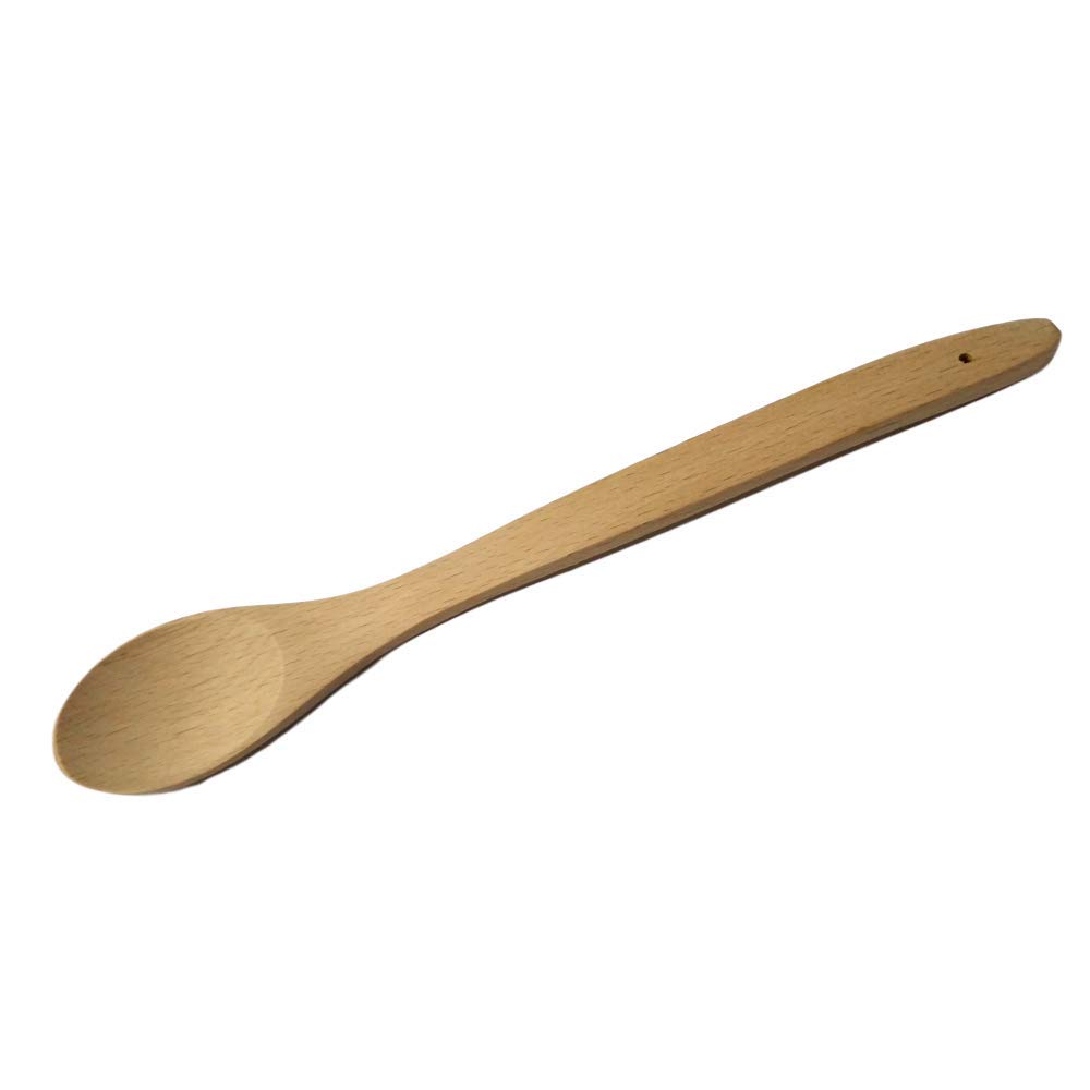 Premium 4-Piece Beech Wood Kitchen Utensil Set - Natural Wooden Spoons & Spatulas for Mixing, Stirring, Scooping & Tasting - Non-Toxic, Durable Long Handles - Perfect for Baking, Cooking & Serving - Eco-Friendly Kitchen Essentials