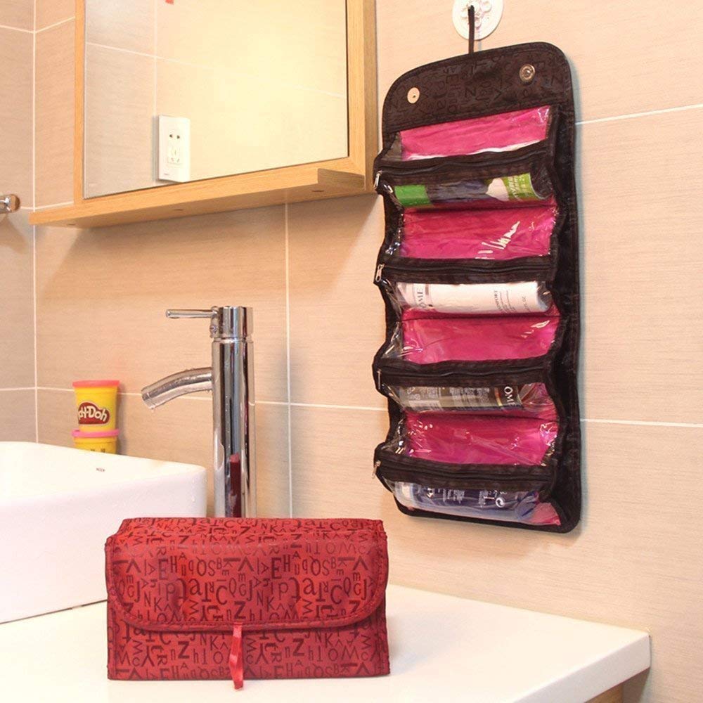 KHODIYAR Jewelry and Cosmetics Organizer - Portable Travel Storage Bag for Necklaces, Rings, Makeup Brushes | Perfect for Home, Travel, and Gift Giving