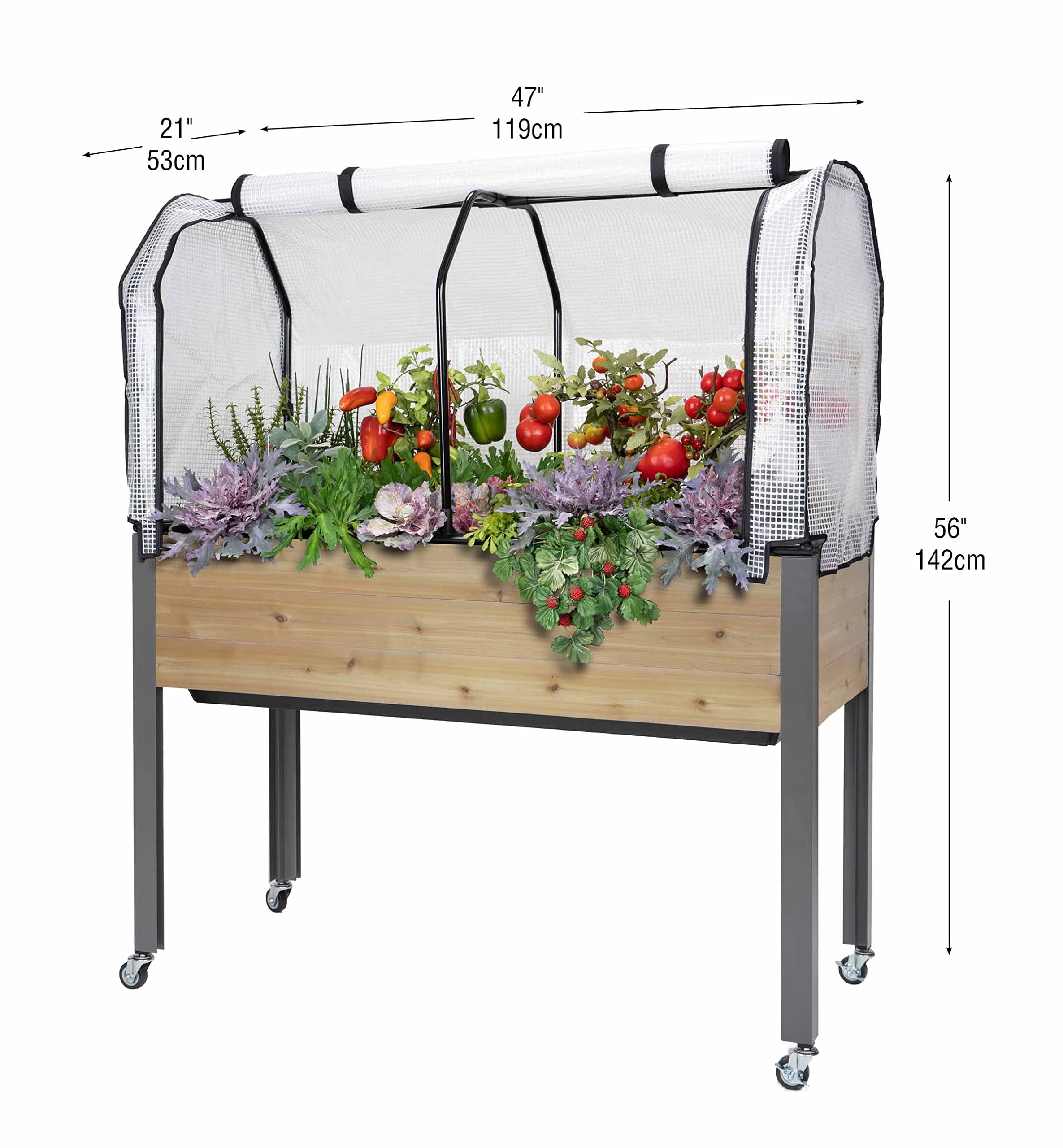 **CedarCraft Self-Watering Elevated Cedar Planter Box (21