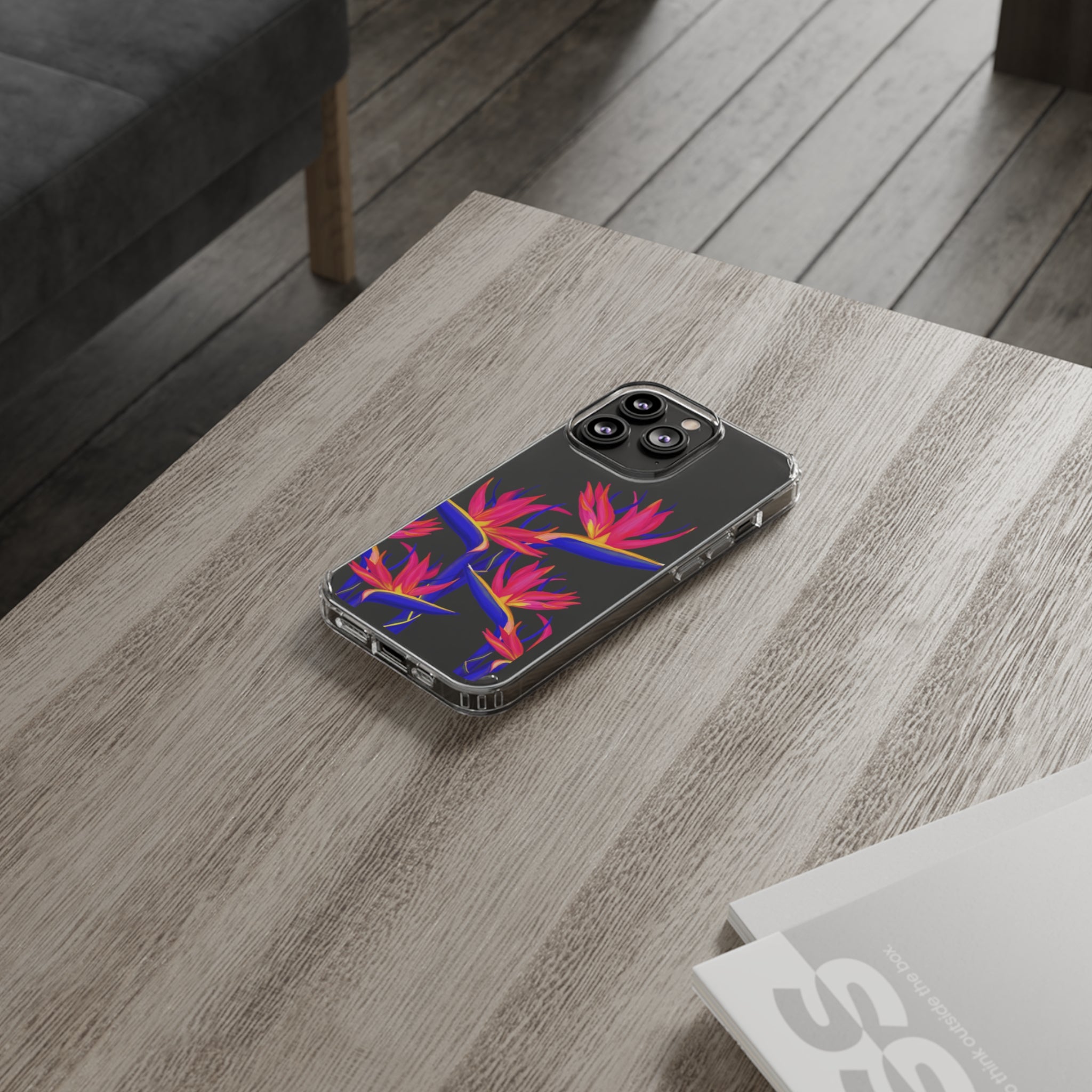 Pua Manu Neon Clear Phone Case - Shockproof & Scratch-Resistant Protective Cover for iPhone & Samsung - Perfect for Outdoor, Travel & Daily Use