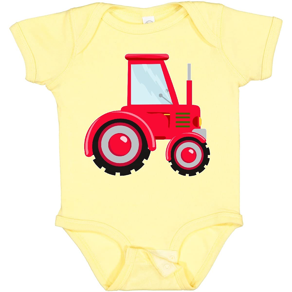 Inktastic Farming Red Tractor Baby Bodysuit - Cute Farm-Themed Cotton Onesie for Infants & Toddlers - Perfect for Playtime, Farm Visits & Photo Shoots