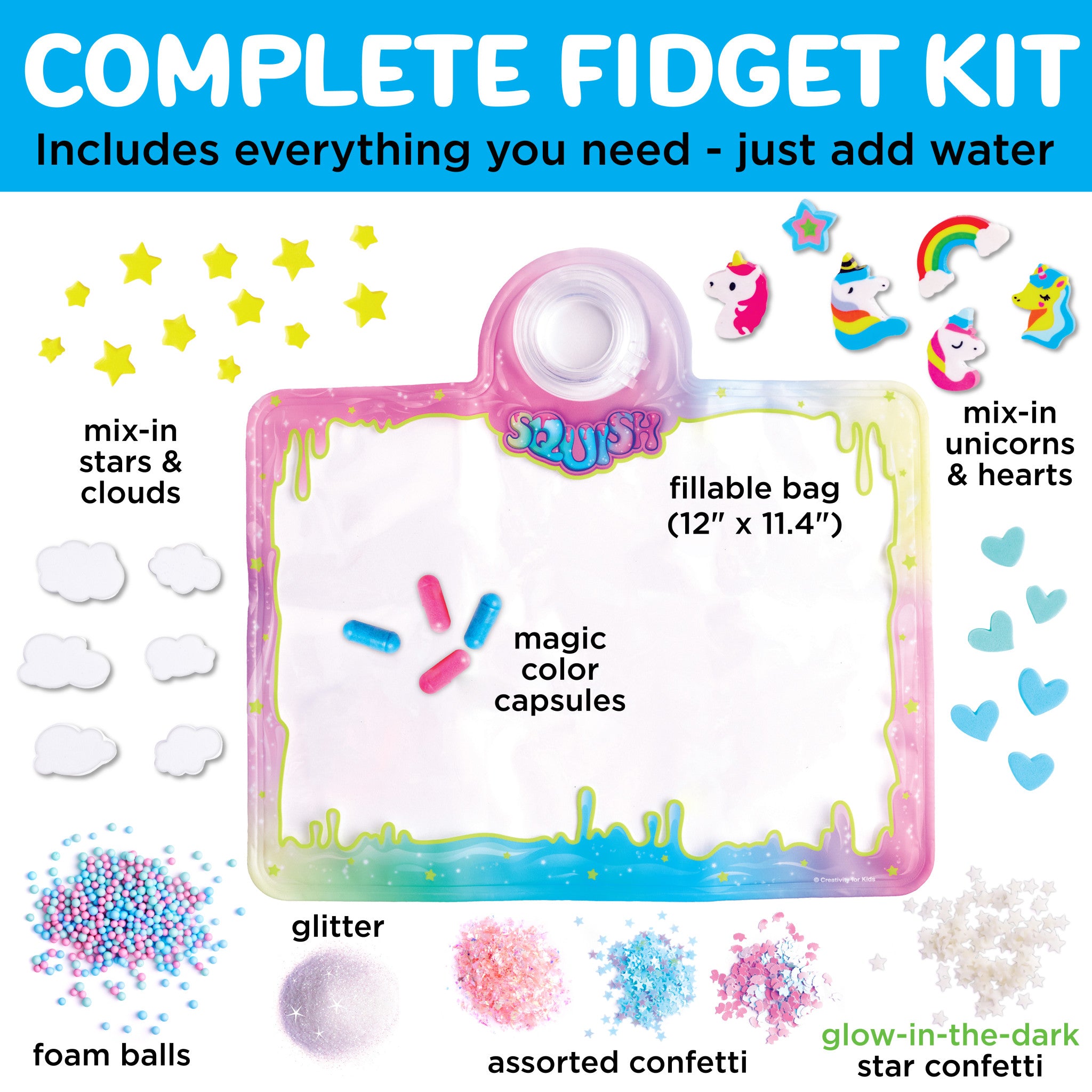 Super Squishy Fidget Toy - Fun Unicorn Stress Relief for Kids & Adults | Sensory Toy for Anxiety, ADHD, Focus | Perfect for Home, Office, School, Travel #6455000