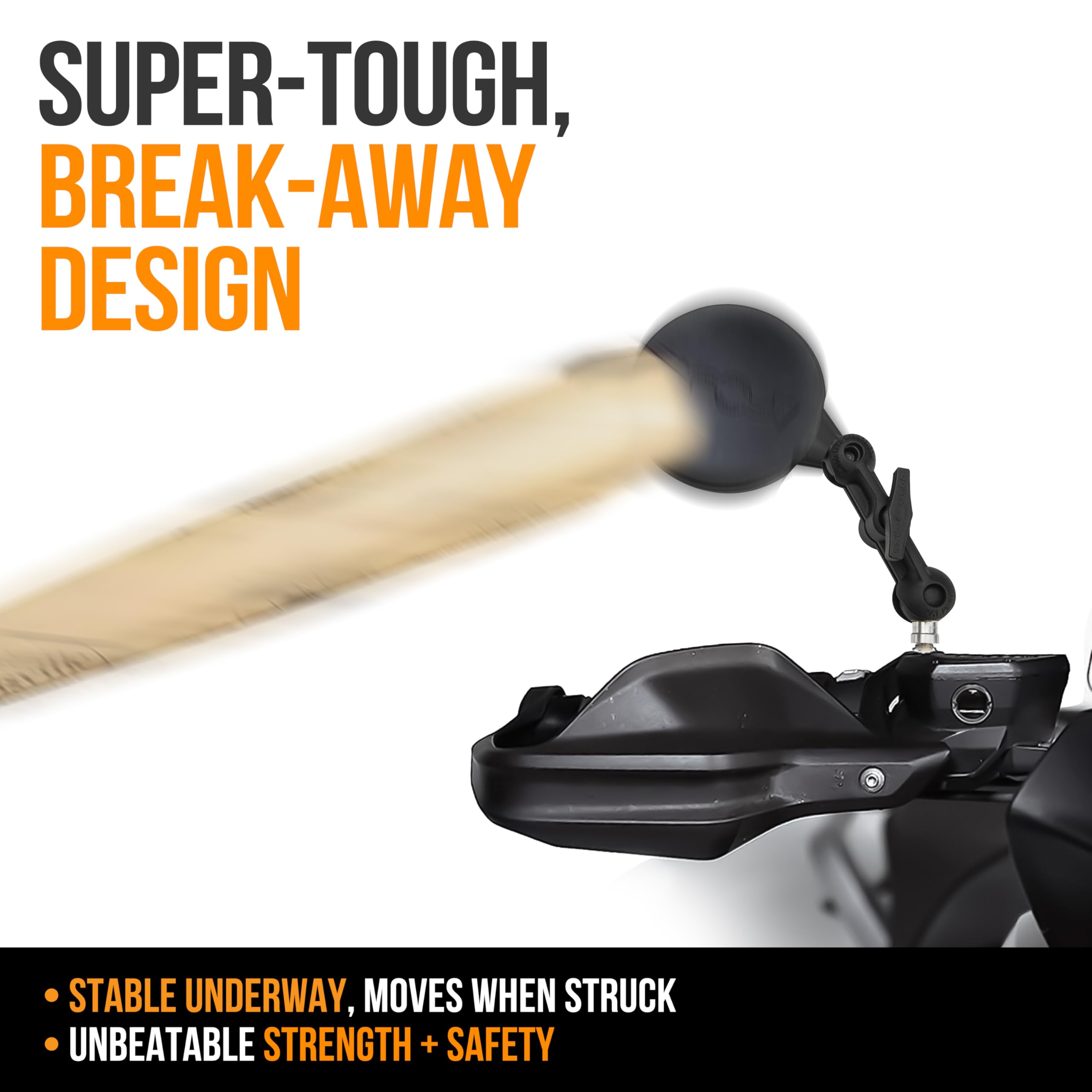 Doubletake Dualsport Mirror Kit 2.0 - Universal Fit Folding Motorcycle Mirrors for Adventure & Street Bikes | Lifetime Guarantee | Perfect for Off-Roading, Commuting & Long-Distance Touring