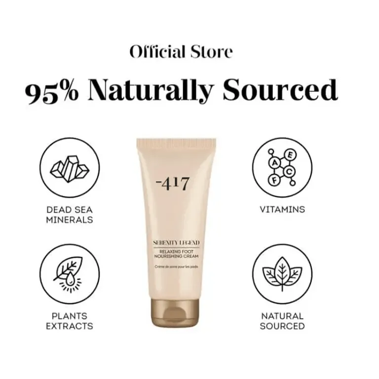 Minus 417 Dead Sea Foot Cream for Relaxation & Nourishment - Moisturizing Foot Care for Dry Cracked Heels, Spa Treatment at Home, Perfect Gift for Women & Men
