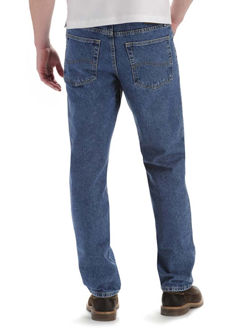 Lee Men's Regular Fit Straight Leg Jeans - Classic 5-Pocket Denim Pants in Pepper Stone Wash | Comfortable Casual & Work Wear for Everyday Use