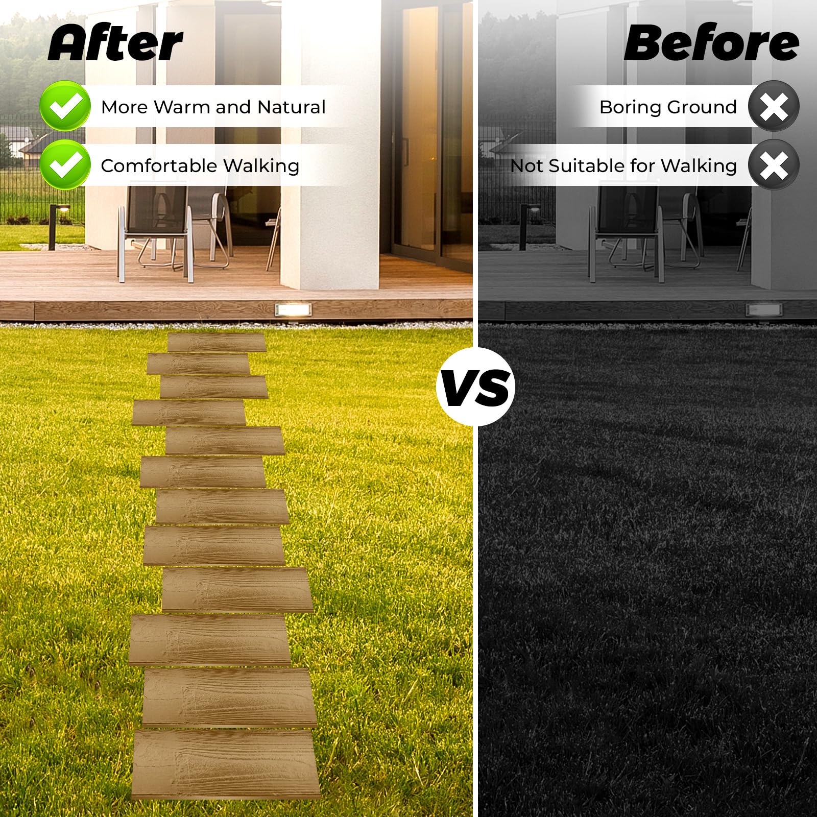 2 Pack Walk Path Maker - Reusable Concrete Stone Mold for Paving Pavement, Patio, Lawn & Garden - DIY Walkway & Pathway Mold for Outdoor Landscaping Projects