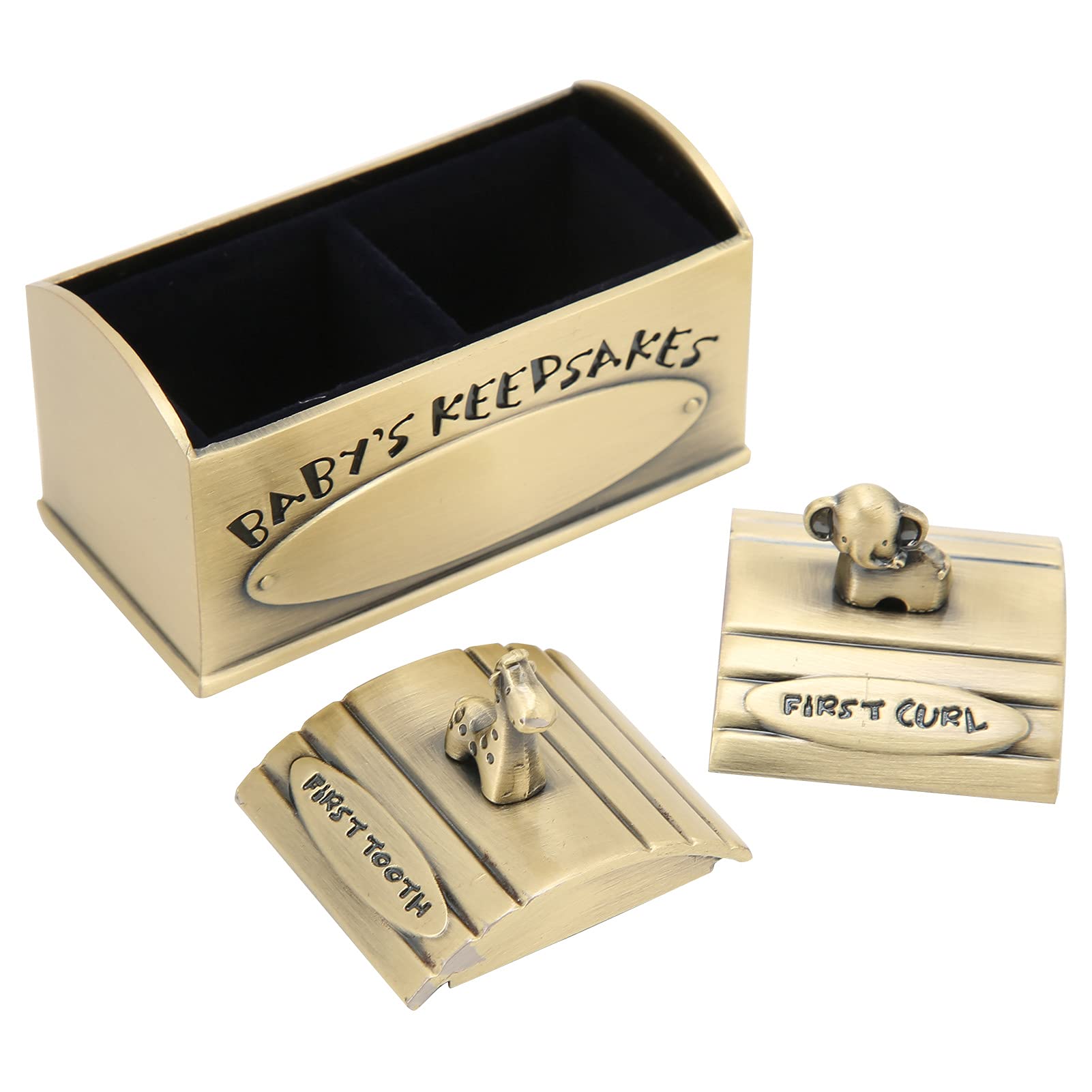 European Style Tooth Fairy Tooth Holder for Kids - Zinc Alloy Baby Keepsake Box for Lost Teeth (Bronze) | Perfect for First Tooth Celebration & Childhood Memory Preservation