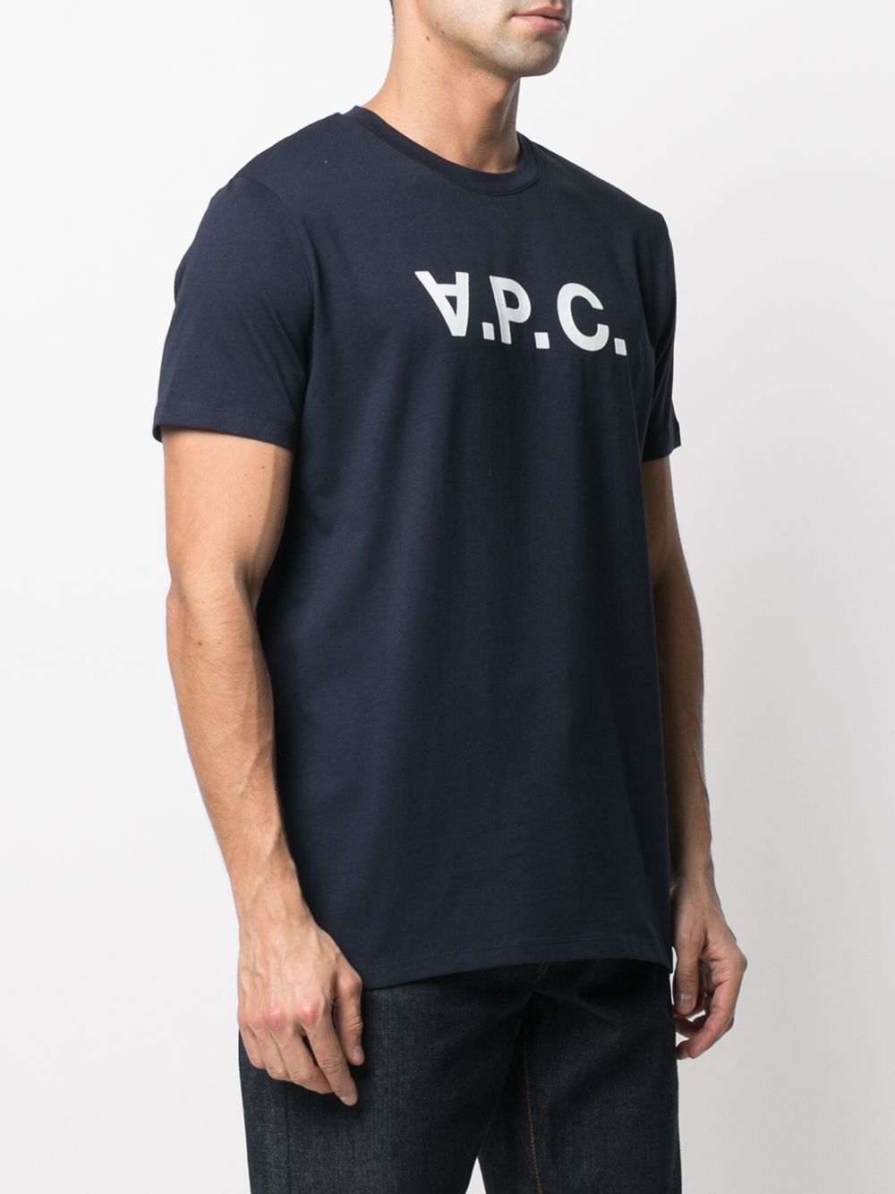 A.P.C. Men's Premium Cotton T-Shirts & Polo Shirts in Classic Blue | Casual Wear & Business Casual Outfits