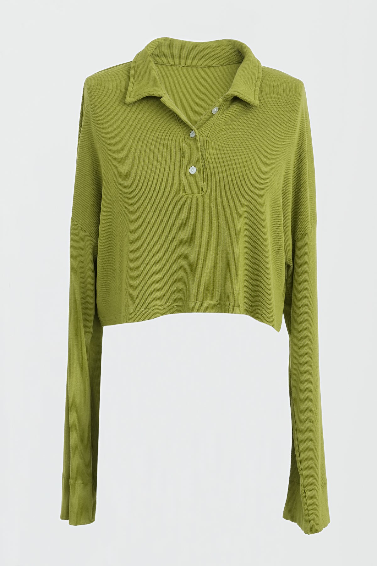 Rory Oversized Crop Top in Moss Green - Trendy Loose Fit T-Shirt for Women | Perfect for Casual Outings, Layering & Streetwear Fashion