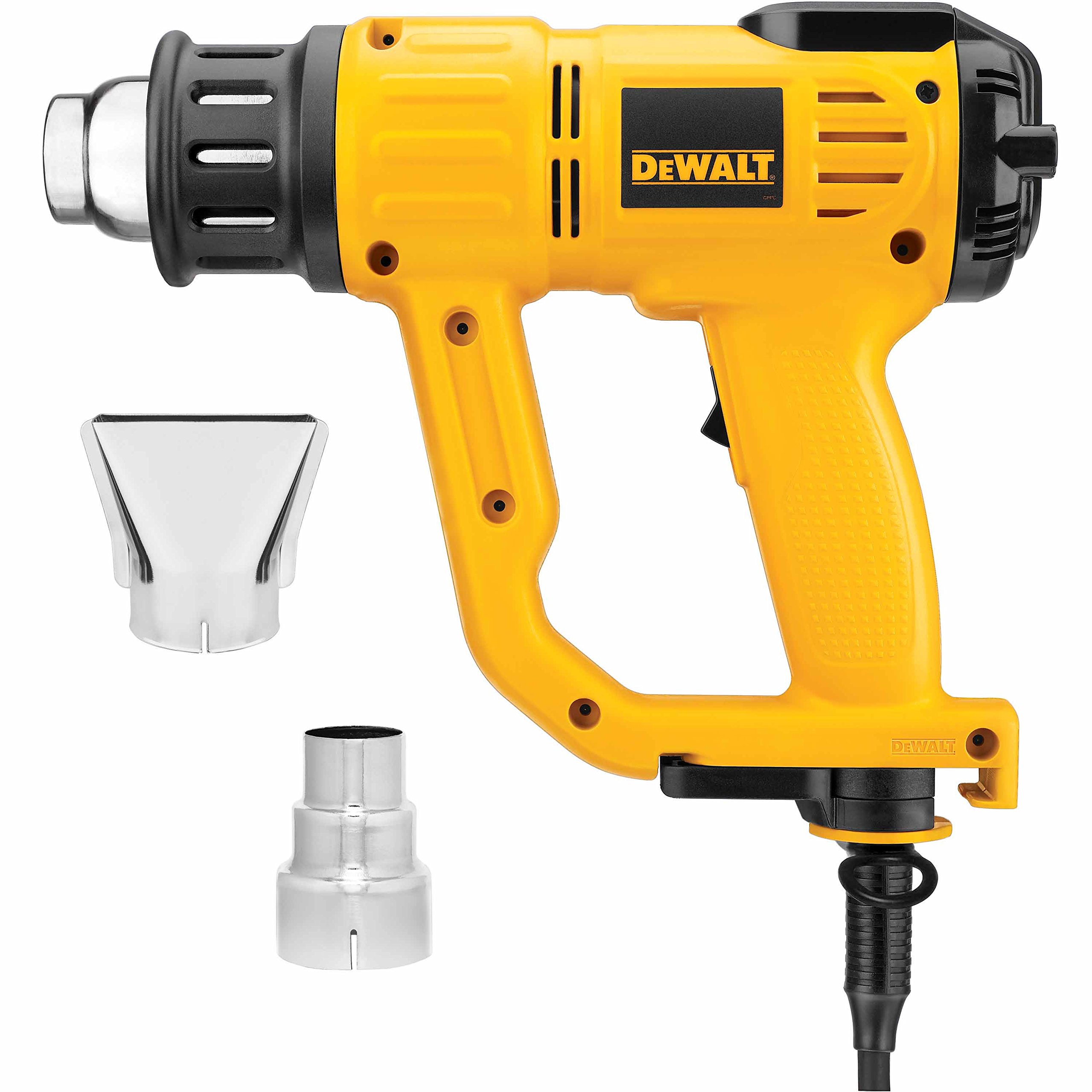 DEWALT D26960 LCD Heat Gun - Professional 1500W Electric Hot Air Gun with Digital Temperature Display, 2 Nozzles & Carrying Case - Perfect for Shrinking, Welding, Thawing & DIY Projects