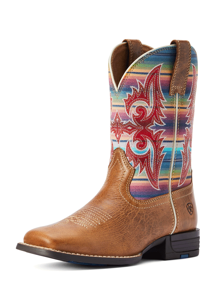 Ariat Kids Lonestar Western Boots for Boys & Girls - Ridge Tan - Durable & Comfortable Western Boots for Riding, Rodeo & Outdoor Activities