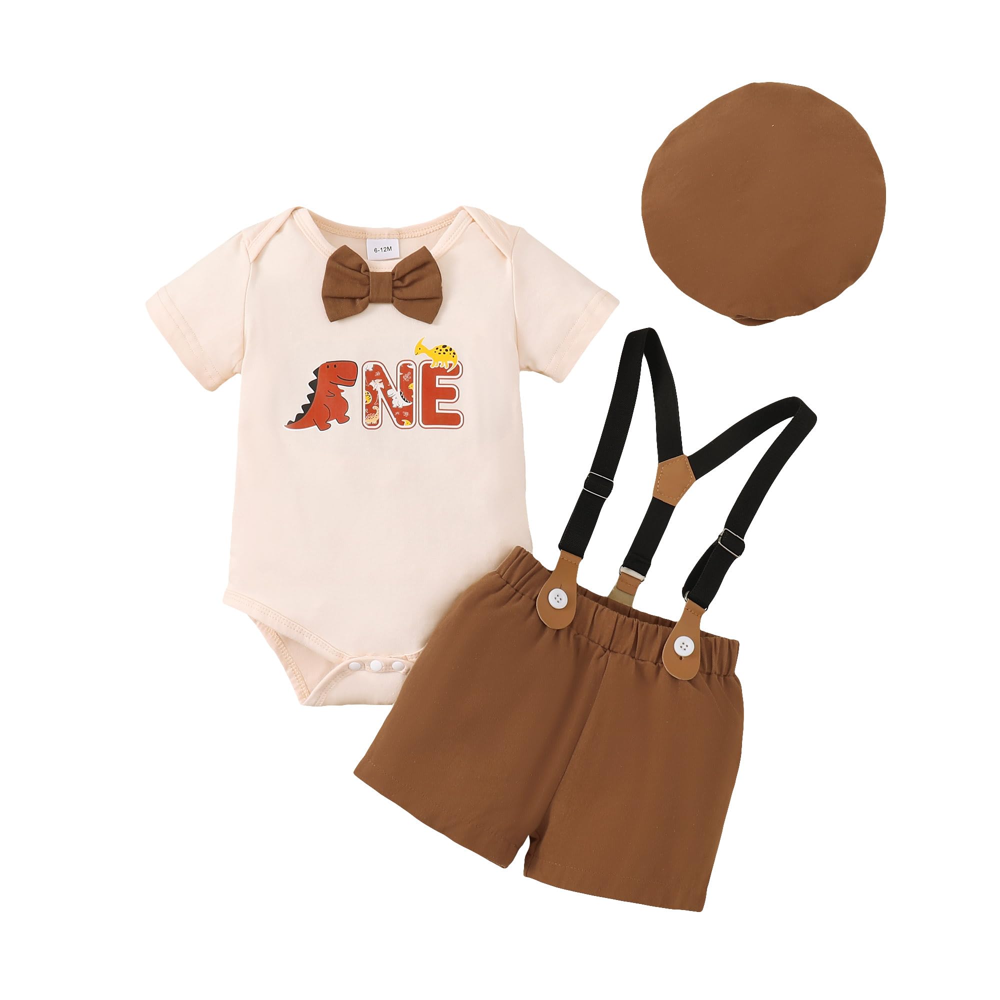 Baby Boy Summer Clothes - Cute Infant Gentleman Suit with Bodysuit & Suspenders Shorts Outfit | Perfect for Birthday Parties, Photo Shoots & Special Occasions