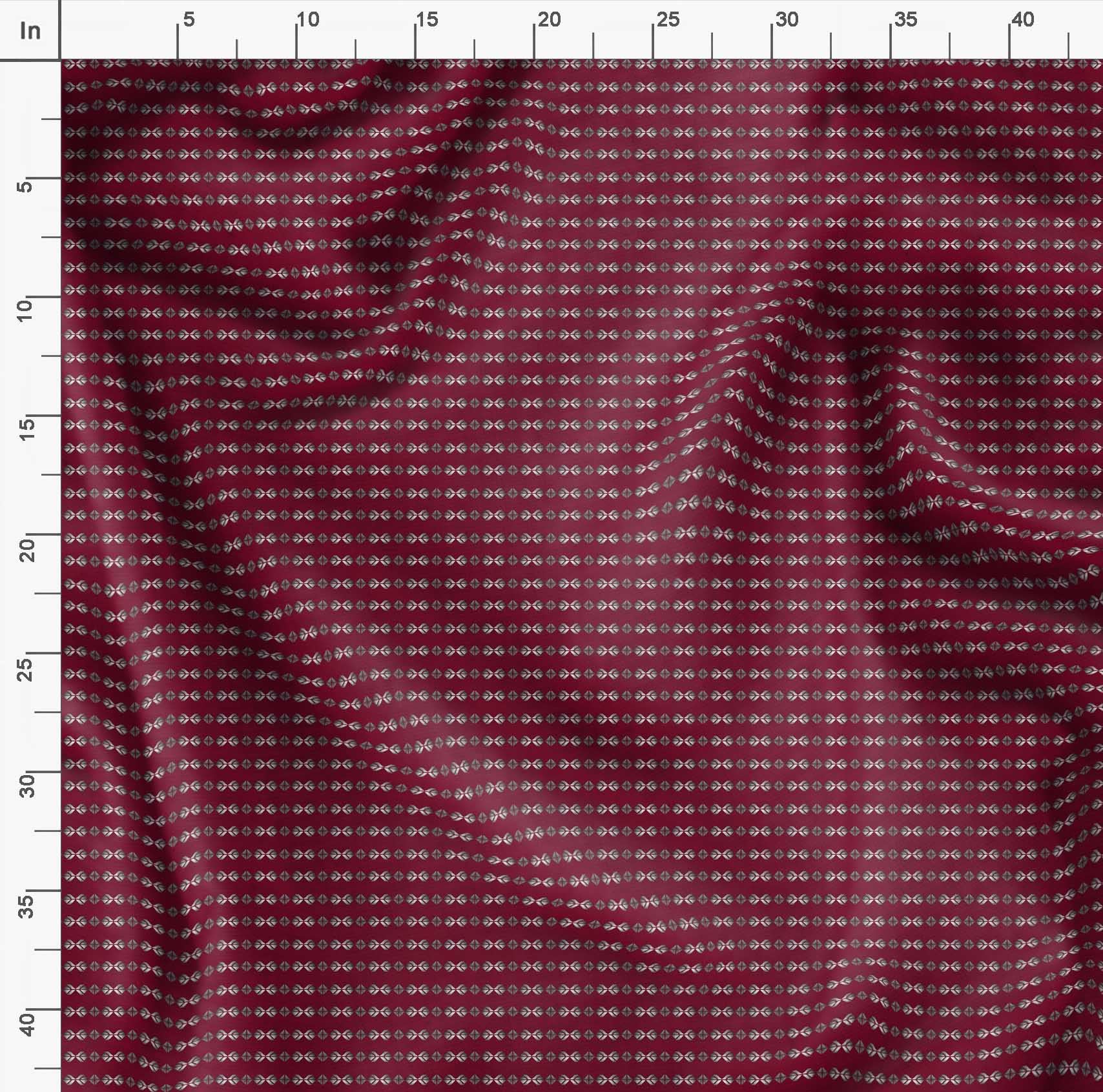 Soimoi Moss Georgette Red Fabric by The Yard - 42 Inch Wide Geometric Printed Fabric for Dresses, Scarves & Home Decor - Modern Triangle Art Design for DIY Sewing & Creative Crafts