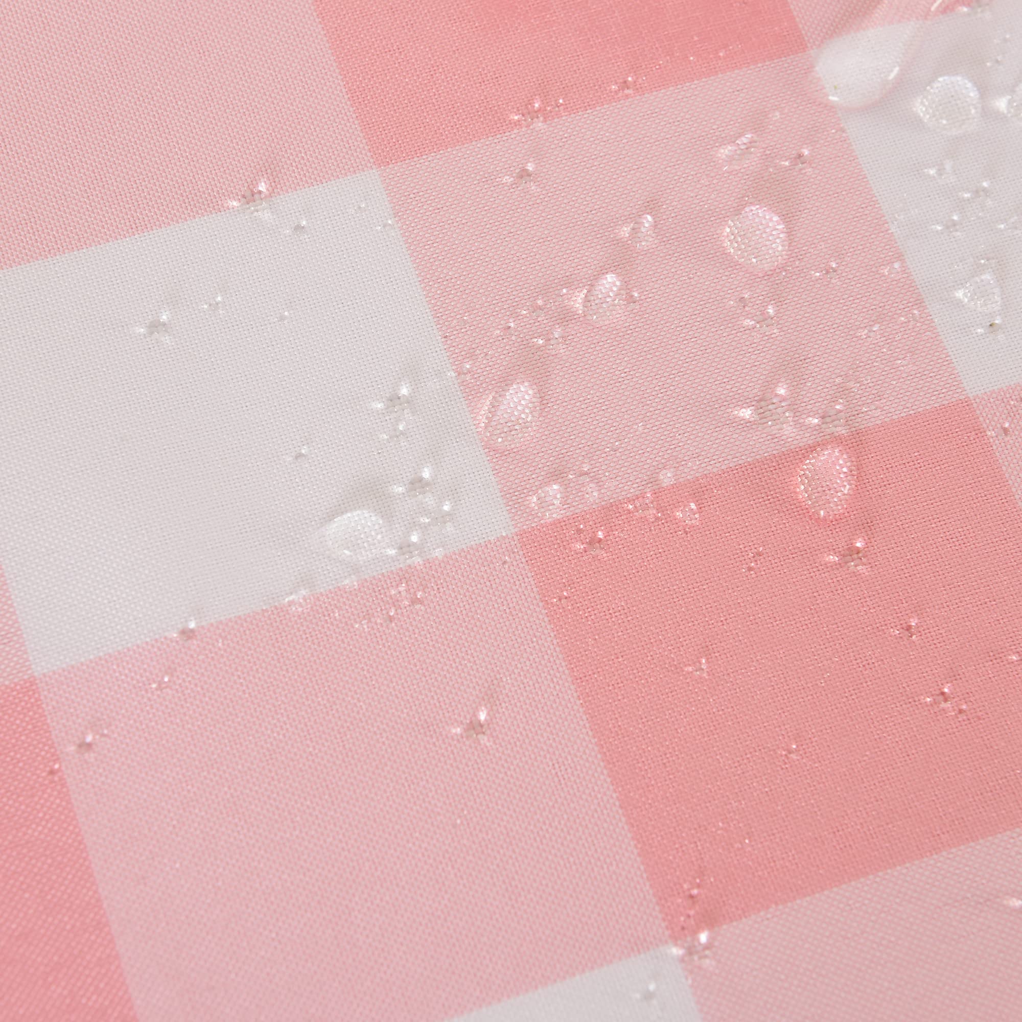 2 Pack Waterproof Polyester Checkered Tablecloth 60x84 Inch - Oil & Stain Resistant Rectangular Table Cover for Outdoor Picnics, Parties, BBQs, and Dining (Pink & White) | Perfect for Patio, Garden, and Indoor Decor