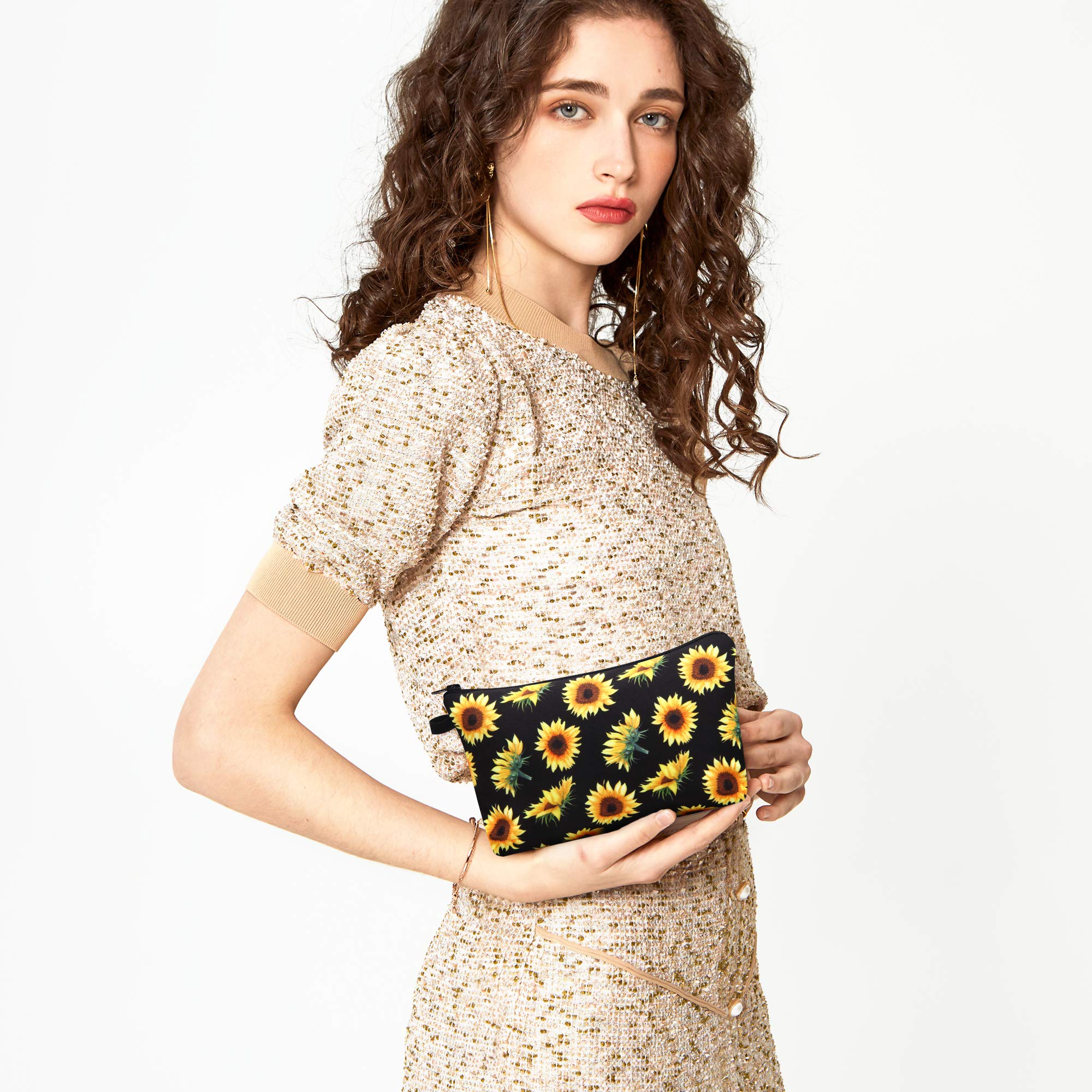 SELLYFELLY Women's Waterproof Cosmetic Bag - Travel Makeup Pouch & Toiletry Organizer for Purse | Portable Beauty Accessories Case | Perfect for Travel, Gym & Daily Use