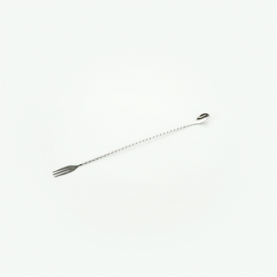 Premium Black Plated Stainless Steel Trident Bar Spoon - 16 Inch Professional Cocktail Mixing Tool for Bartenders - Perfect for Crafting Martinis, Mojitos & Cocktails at Home Bars or Commercial Use