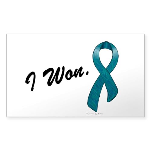Clear - I Won Ovarian Cancer Survivor Rectangle Sticker