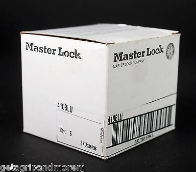 MASTER LOCK 410BLU Zenex Steel Shackle Safety Padlock - 6 Pack Blue Lockout Locks for Electrical Panels, Toolboxes & Industrial Equipment Security