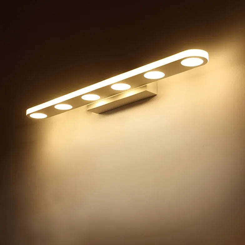 Modern White LED Flush Mount Bathroom Mirror Light - Perfect for Vanity, Makeup, and Shaving Lighting