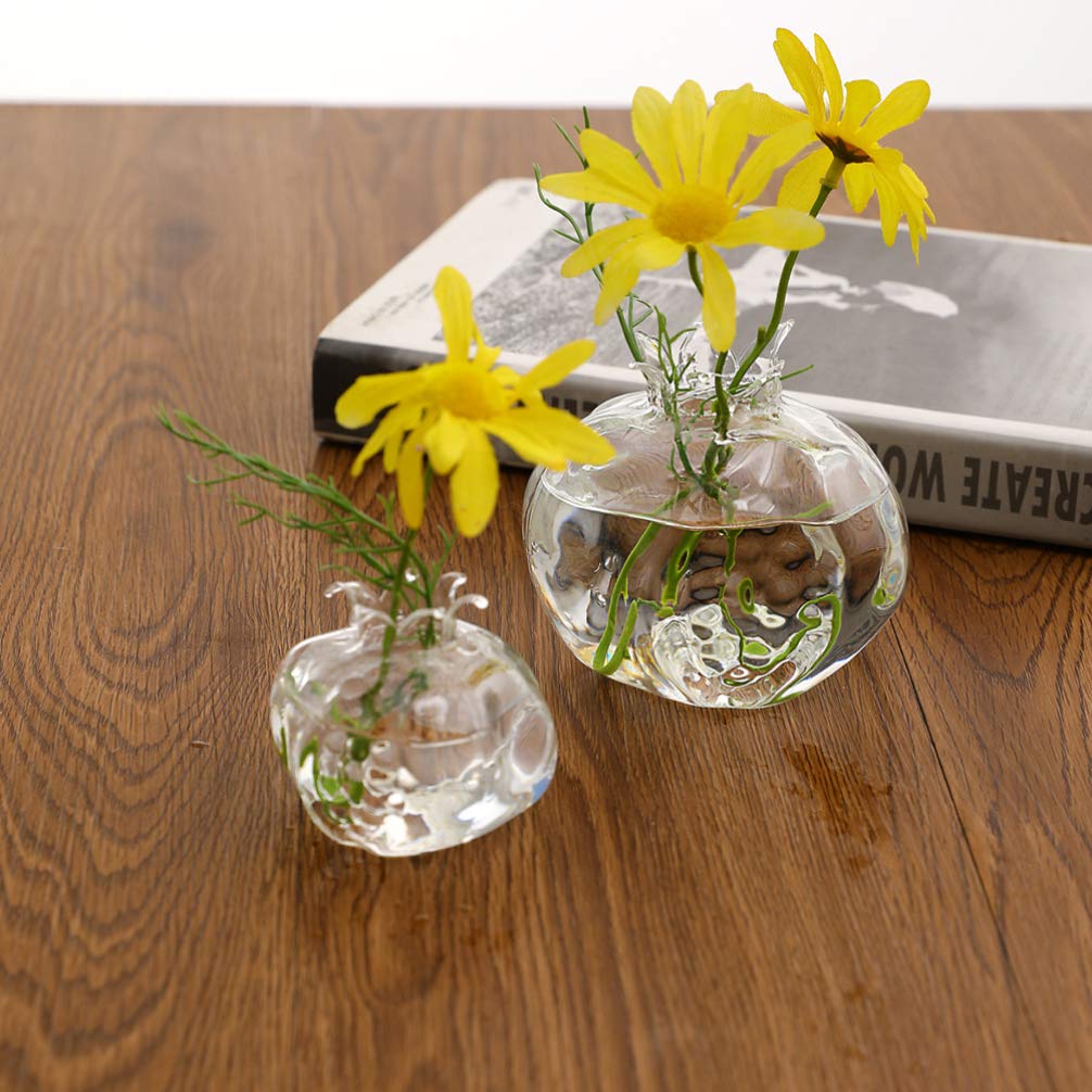 Mini Glass Flower Vase for Wedding Table Decor & Home Centerpiece