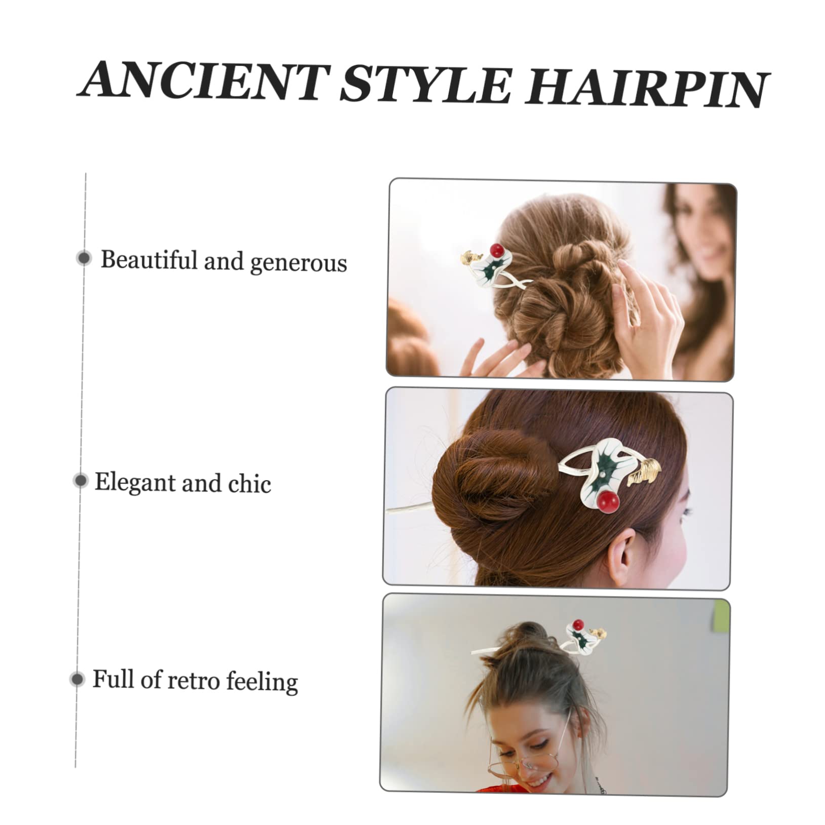 Elegant Lotus Flower Hair Stick for Women - Vintage Hairpin for DIY Hairstyles, Parties, Weddings & Special Occasions