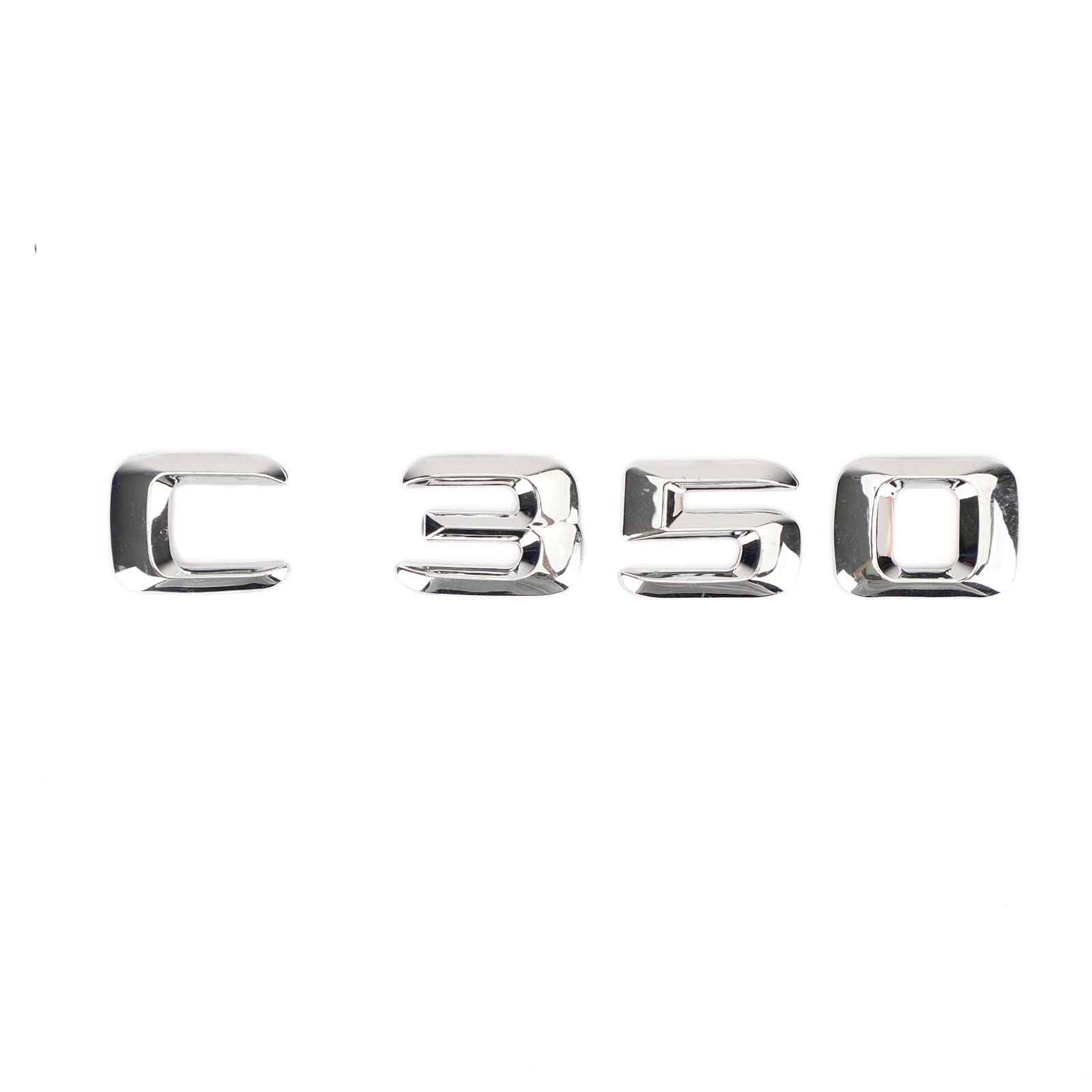 Chrome Rear Trunk Emblem Badge Nameplate for Mercedes C350 - Custom Letters & Numbers Decal | Car Accessories & Exterior Styling Upgrade