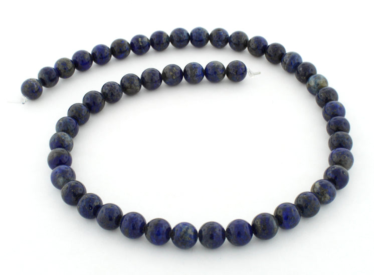 8mm Lapis Lazuli Round Gemstone Beads for Jewelry Making - DIY Bracelets, Necklaces & Earrings - Healing Crystal Beads for Meditation & Spiritual Gifts