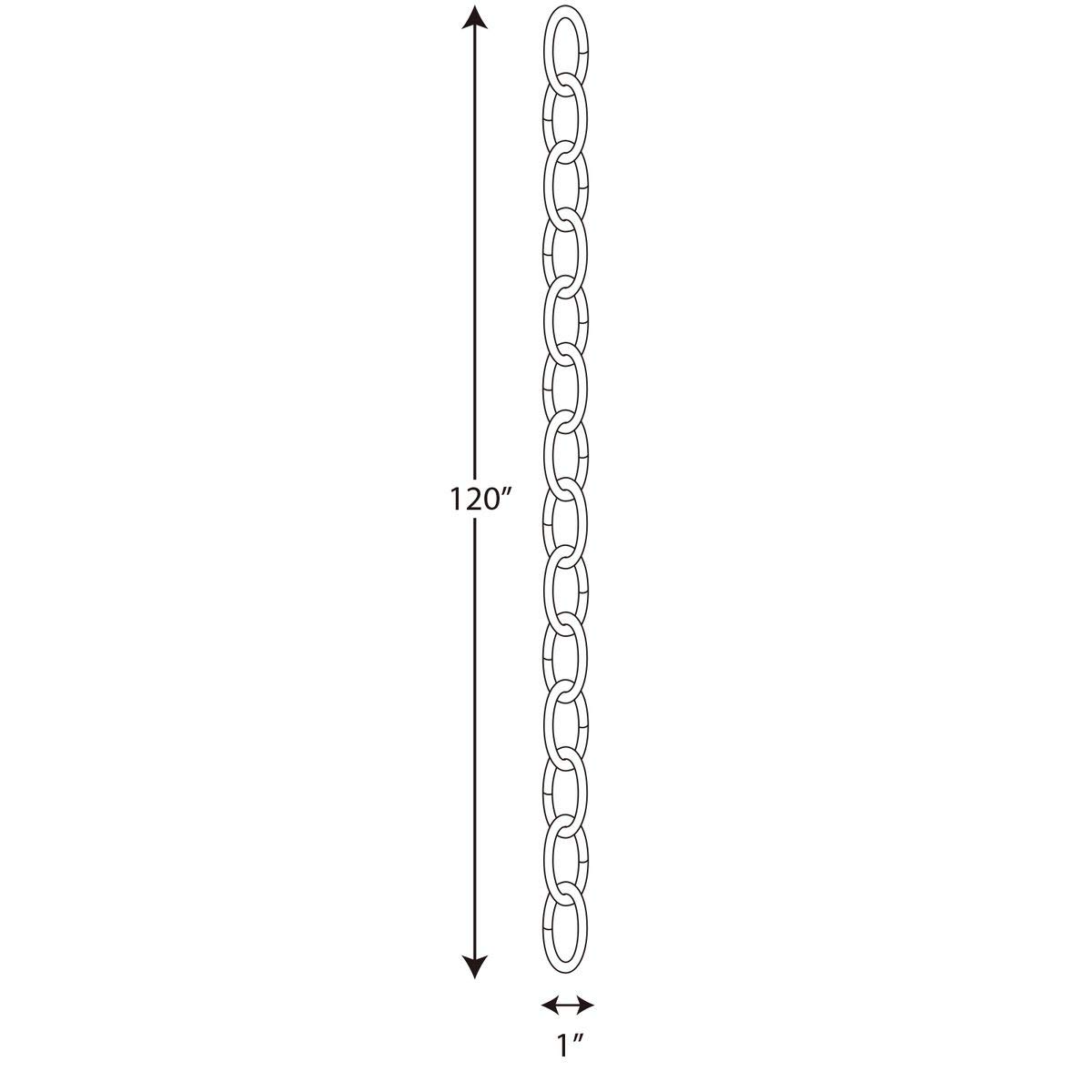 10' Progress Lighting Accessory Chain - 9 Gauge Natural Brass Chain for Pendant Lights & Ceiling Fixtures | Durable Hanging Hardware for Home & Commercial Lighting