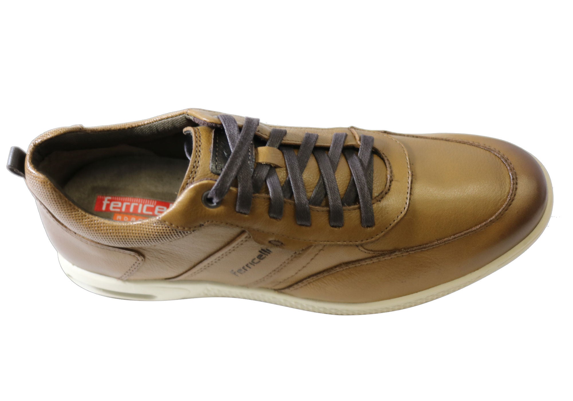 Ferricelli Shawn Men's Genuine Leather Lace-Up Casual Shoes - Handcrafted in Brazil - Comfortable & Stylish for Work, Travel & Everyday Wear
