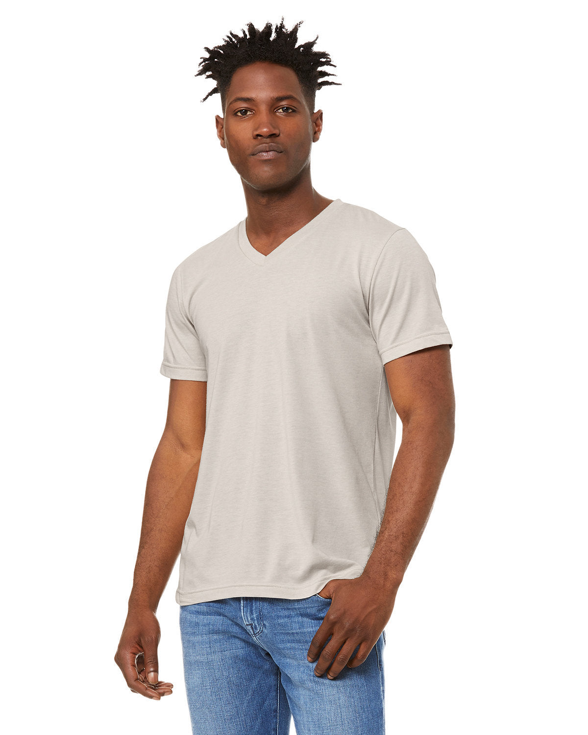 Bella + Canvas 3005CVC Unisex CVC Jersey V-Neck T-Shirt - Soft Cotton Blend Tee for Men & Women - Perfect for Casual Wear, Layering, and Everyday Comfort